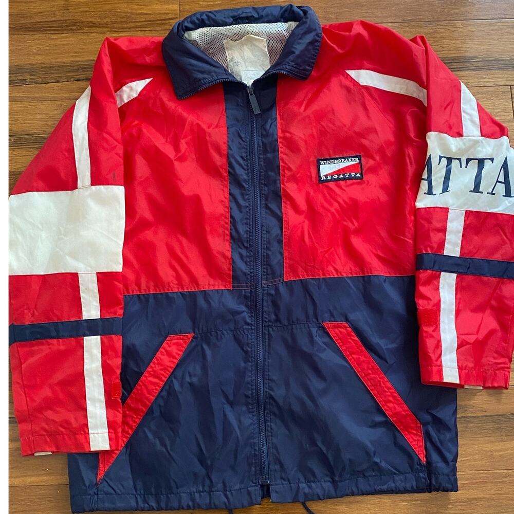 Red, White and Blue‎ Vintage Regatta Sailing Windbreaker Size M UNISEX